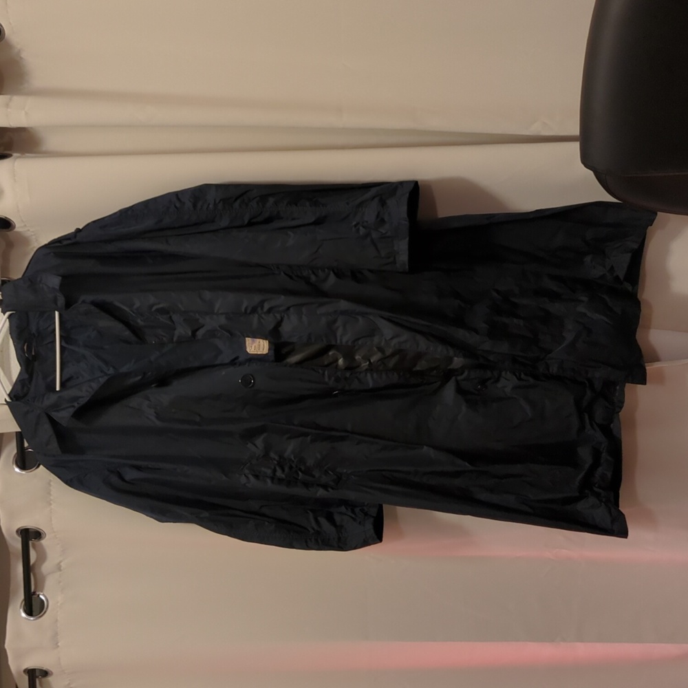 Men's Dark Navy Raincoat Size 40 Large